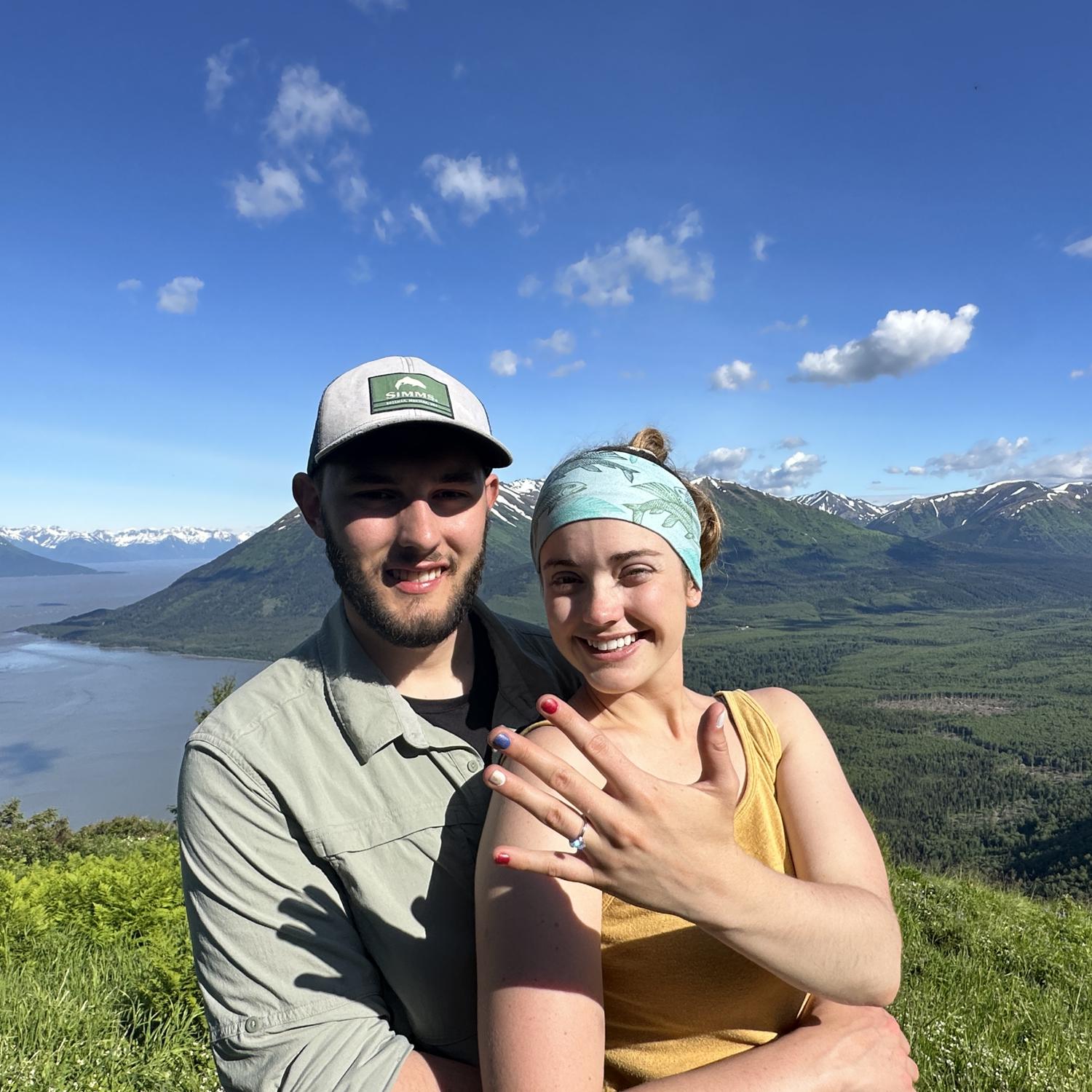Where we got engaged, in Hope Alaska