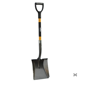 GroundWork 31.7 in. Fiberglass Handle Pro Square Point Shovel with D-Grip