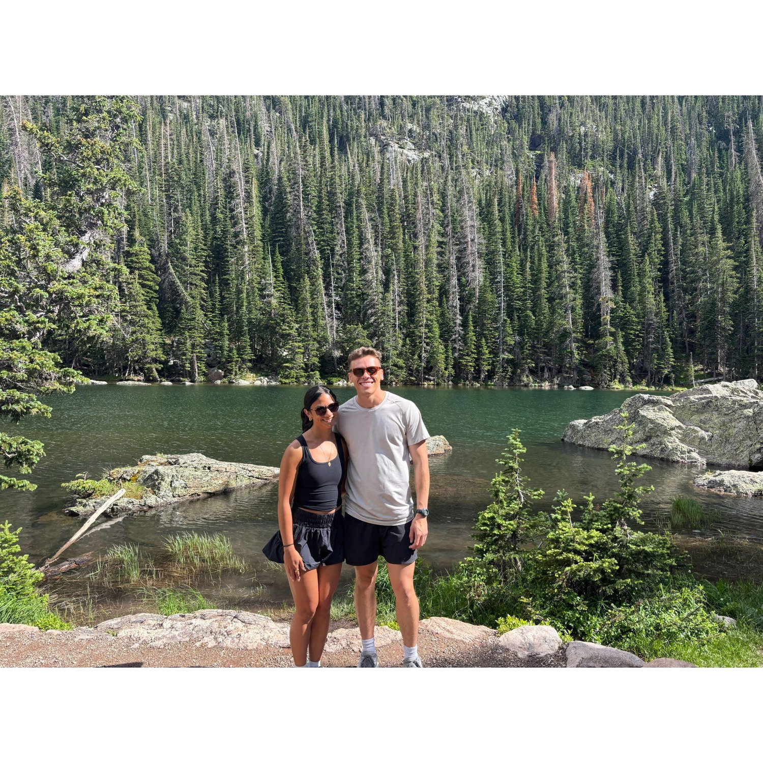 Ethan and Estela at Bear Lake in the Rocky Mountains, CO
