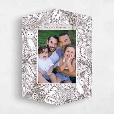 Beige Diamond Holiday Card - Higbee Portrait