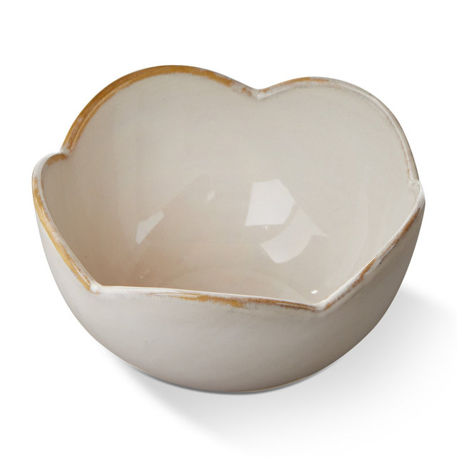 tag Petal Dip Bowl Large White Stoneware Everyday 7oz Dishwasher Safe