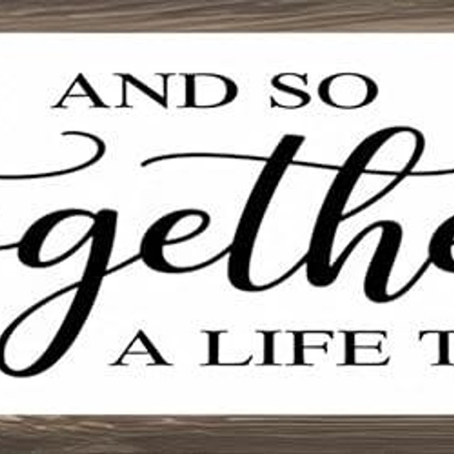 CSWLJS Rustic Metal Tin Signs And So Together They Built A Life They Loved Kitchen Sign Wall Decor White Vintage Farmhouse Bar Decor For Home Pantry Dining Room Coffee Shop 4x16 In