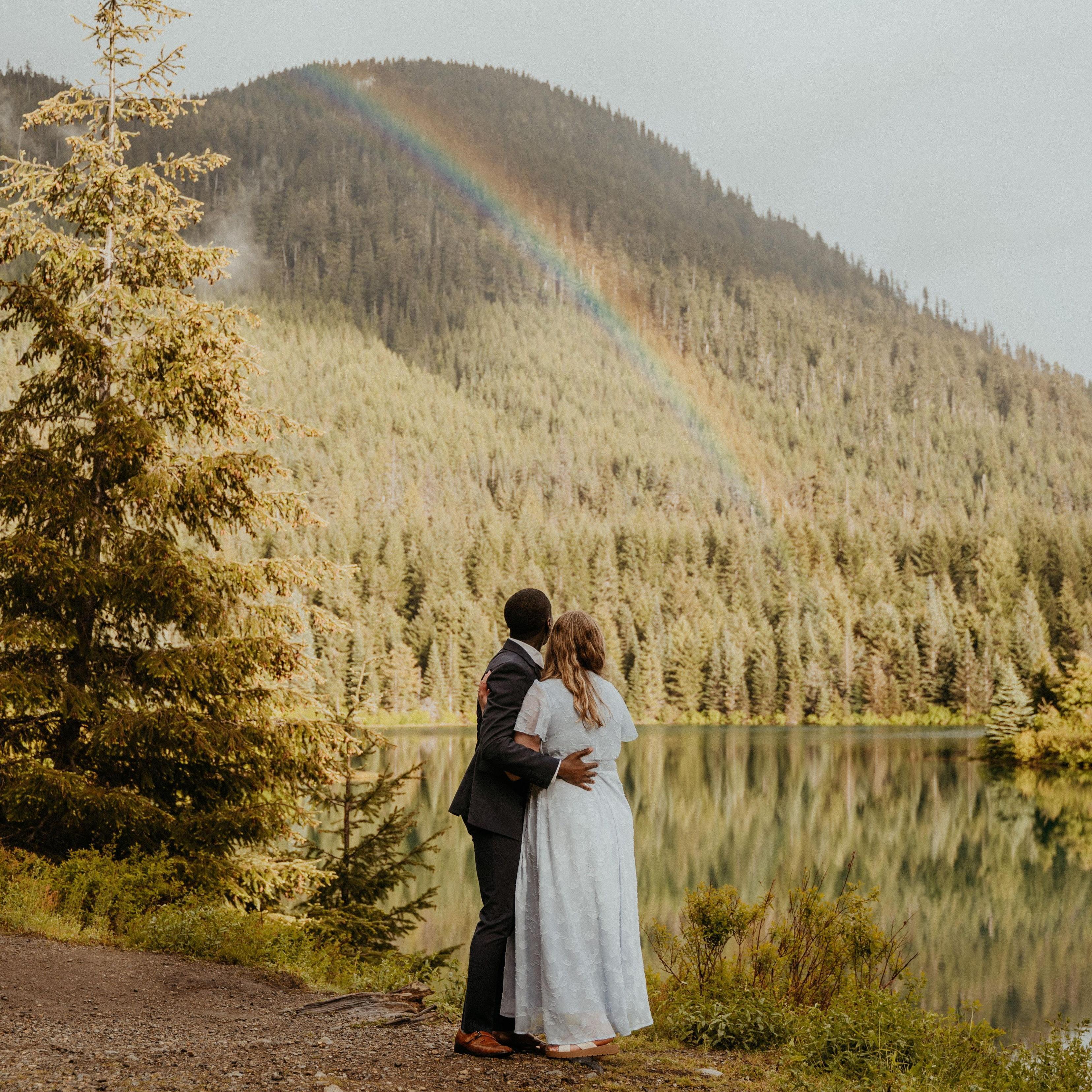 A rainbow appeared after the proposal- so special and a sign of our great life ahead of us :)