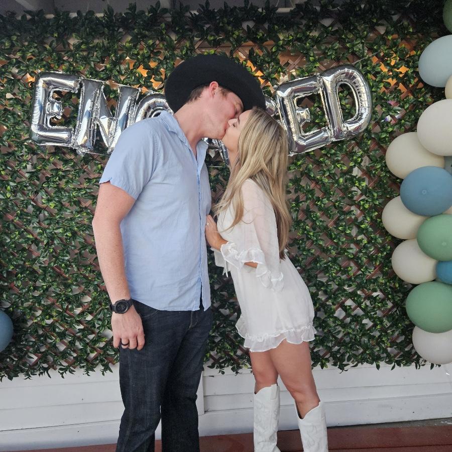 Engagement Party Kiss