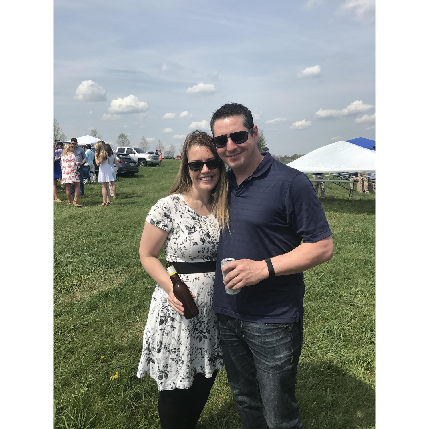 Having fun at Keenland Racetrack in Kentucky!