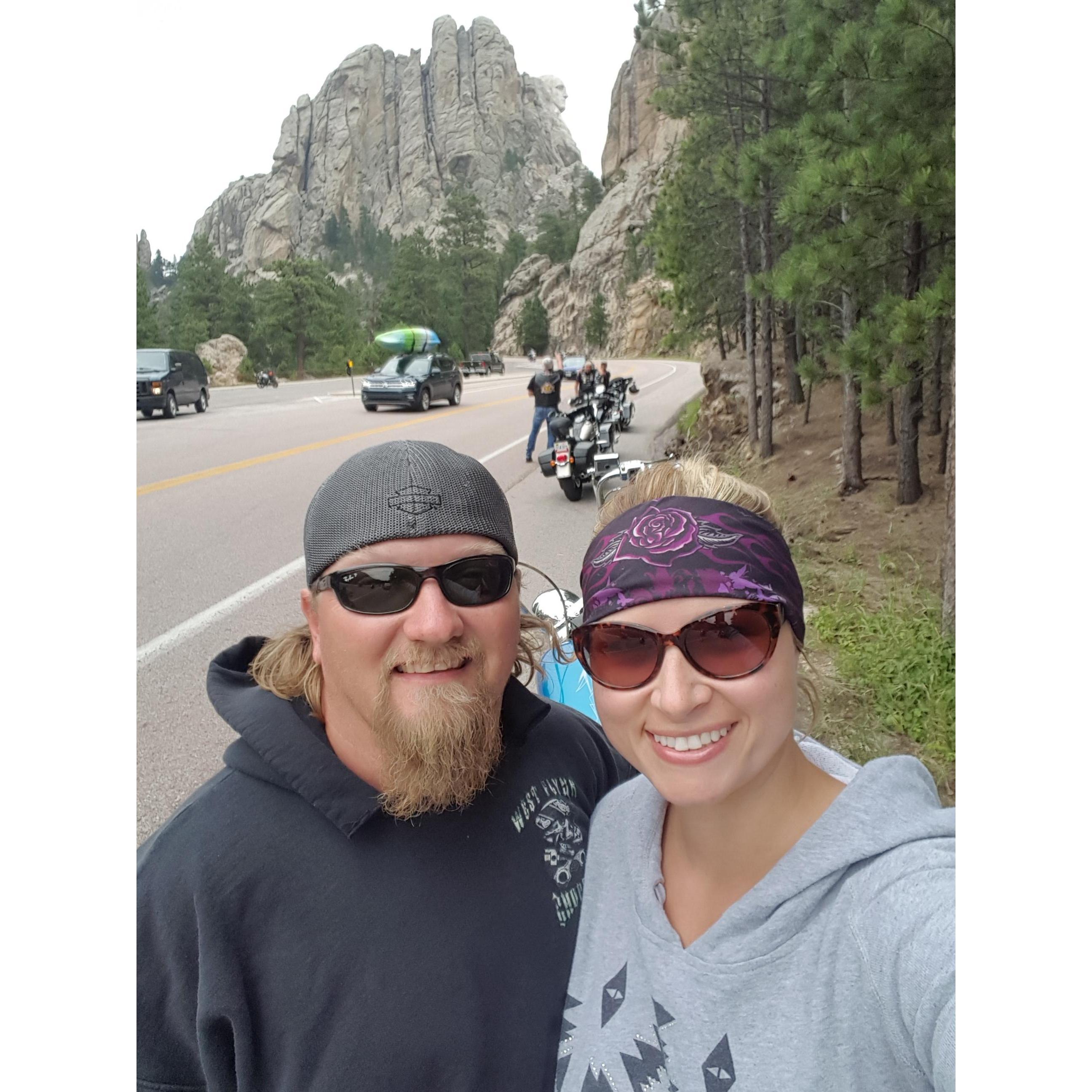 A favorite Mt. Rushmore view on the cycle. This was during the Sturgis Rally 2018.