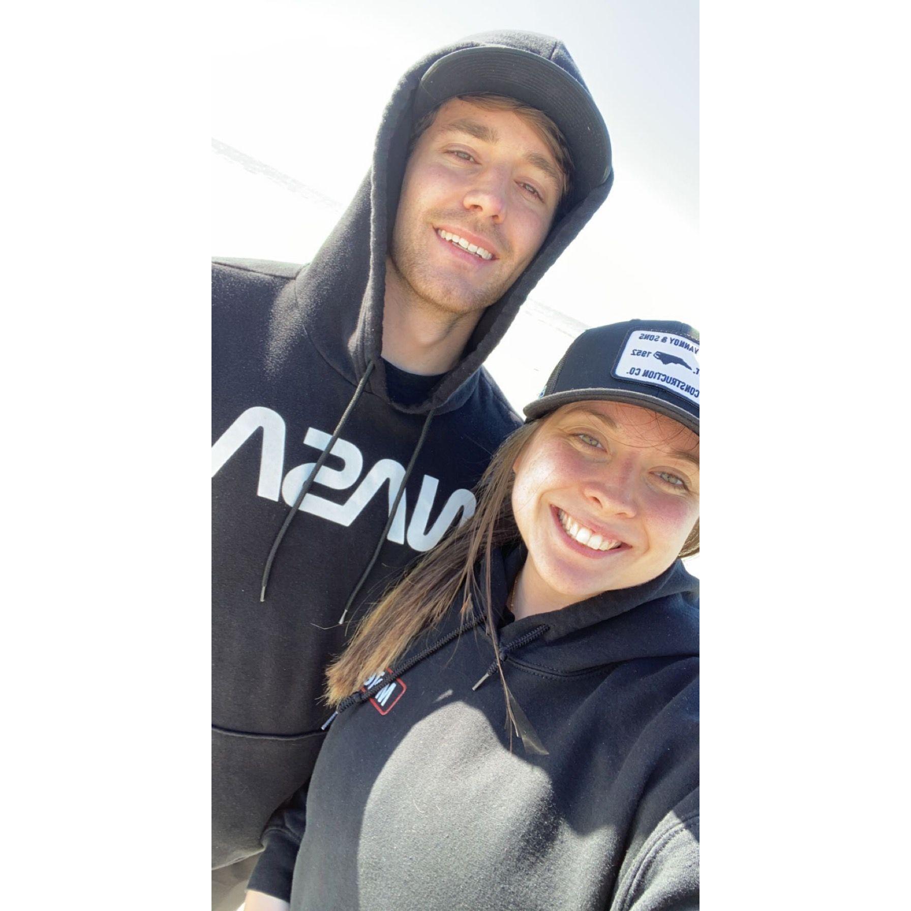 Beach trip with Kyle's parents, we love spending time with our families!