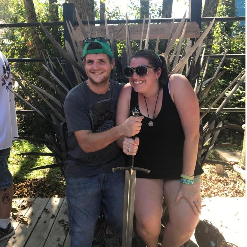 Sitting on the Iron Throne at the Ohio Renaissance Festival