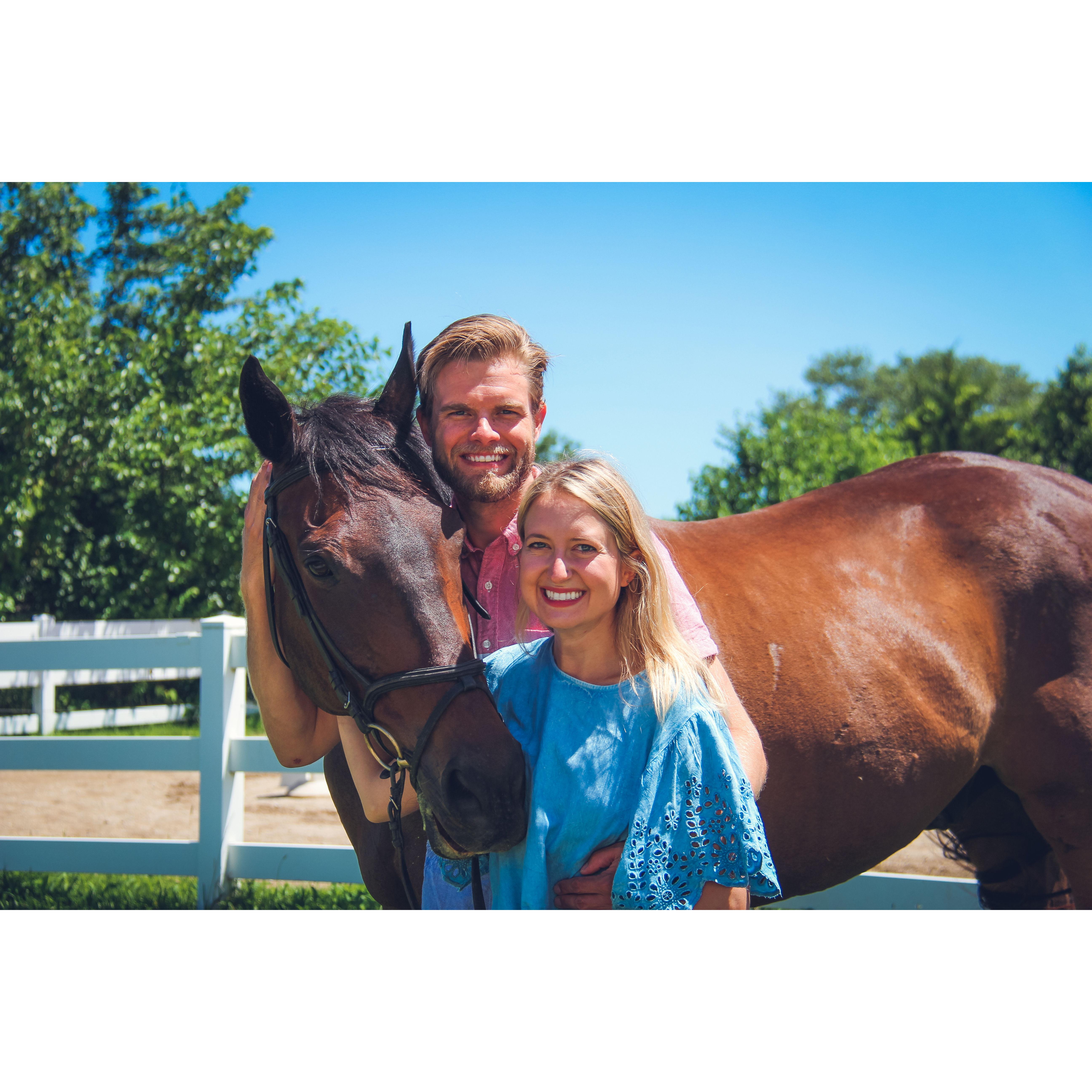 Adam visiting Hannaberry Farm and realizing just how horse-crazy Eliya was.