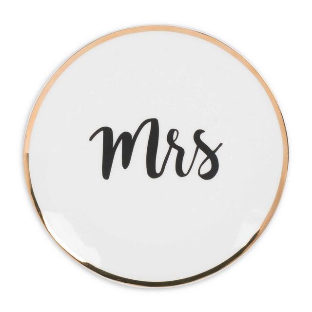 Olivia & Oliver® Harper Gold "Mrs." Dessert Plate