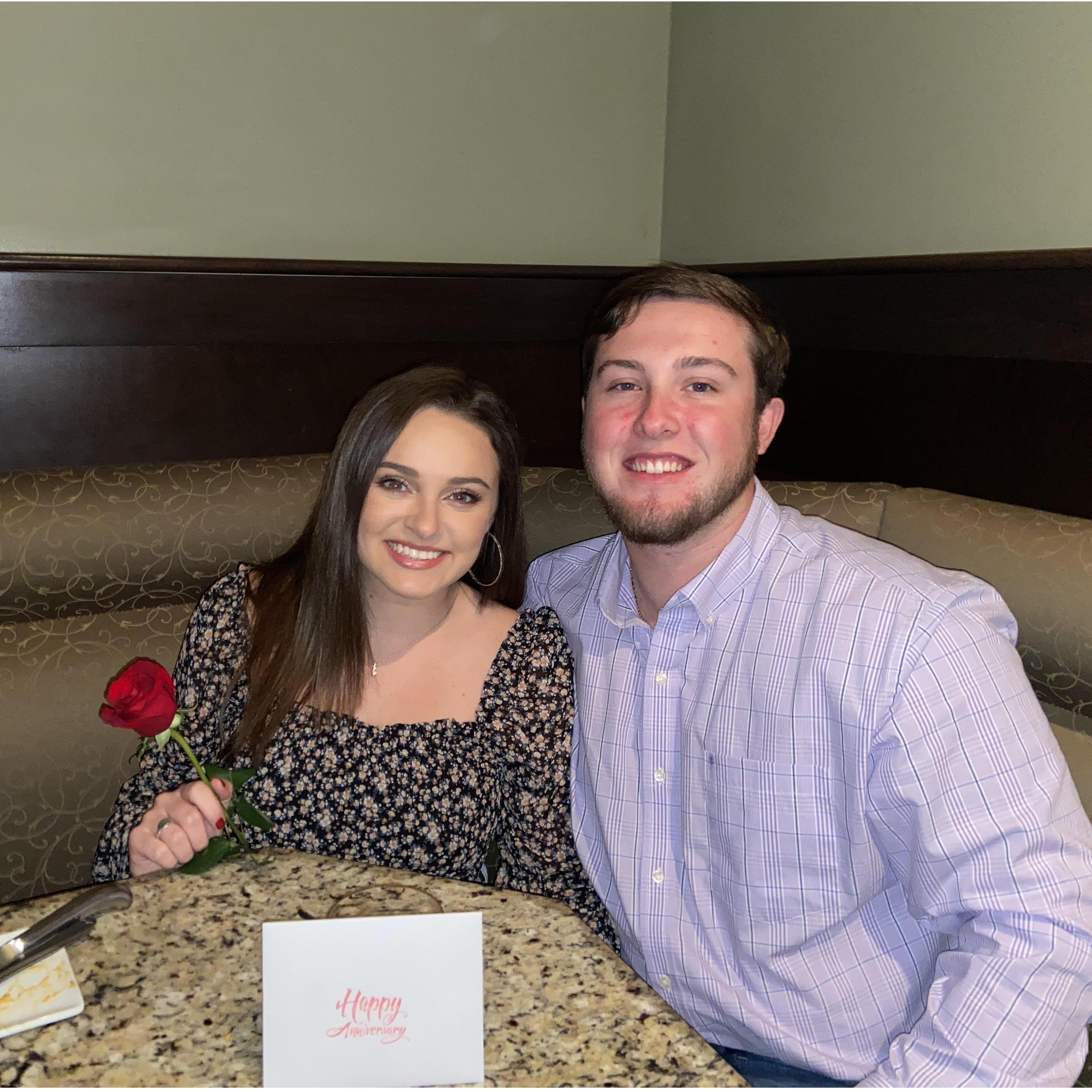 One year dating anniversary dinner at The Melting Pot. December 23, 2020.