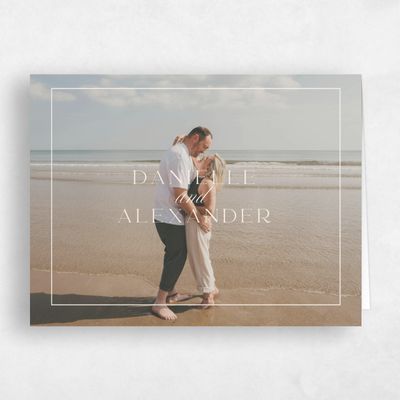 Beige Landscape Wedding Thank You - Classic Chapel Landscape
