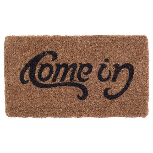 COCO MATS 'N MORE BCCMGO1627 Come in Go Away (Ambigram) Design Coco Doormats, 16" X 27" X 1" Thick | Front Door Mat Outdoor with Tough Coir Bristles More Effective at Getting Dirt Out |