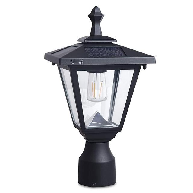 KMC LIGHTING ST4330Q-A Solar Lamp Post Lights Solar Post Lights Outdoor Post Lights Die-Casting Aluminum 100 lumens 3-inch Fitter Base for Post Mount