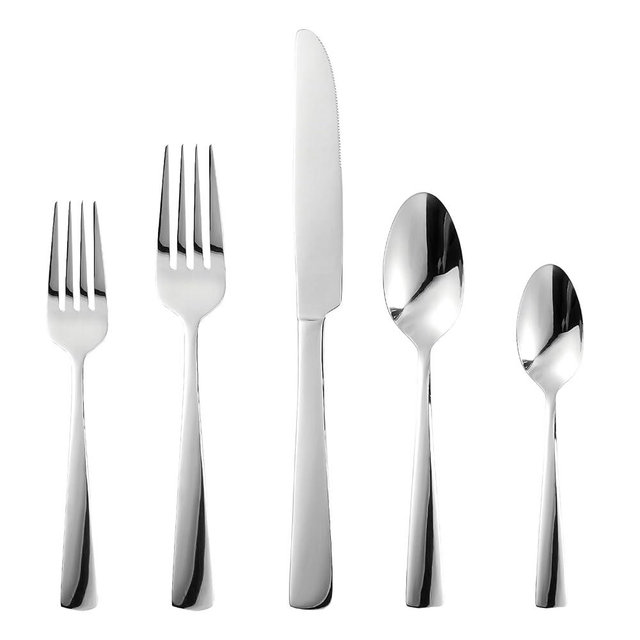20-Piece Flatware Sets, Silverware Set for 4, Durable Stainless Steel Tableware in Ergonomic Design Size and Weight, Kitchen Utensils Set with Steak Knives, Rust-proof, Dishwasher Safe