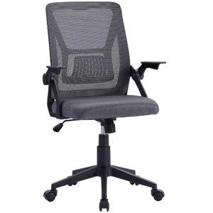 VECELO Mid-Back Swivel Ergonomic Office Chair with Adjustable Arms Mesh Lumbar Support