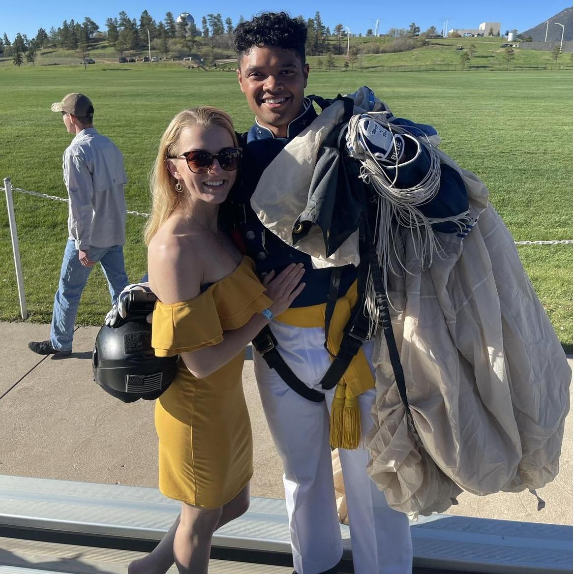 This was her first time seeing me jump out of a plane and knowing which one I was!