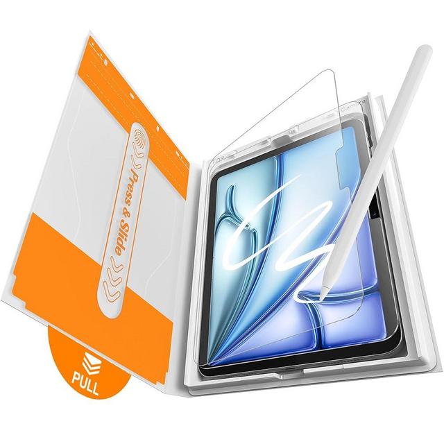 EZ-GLAZ-2 Pack Paper-feel Glass Screen Protector for iPad Air 11 Inch M3 2025 & M2 2024 (7th/6th Generation), Matte Glass Film with Easy Application Tray, Scratch Resistant, Compatible with Apple Pencil