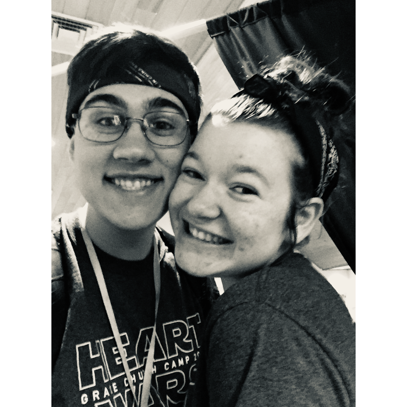 Working at camp together!