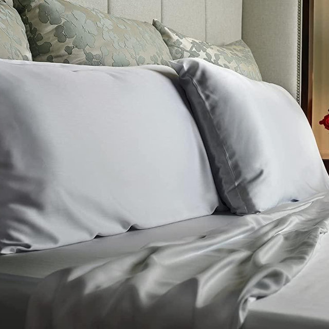 LUXOME 100% Bamboo Viscose Sheet Set | 400 Thread Count | California King - Stone | 4-Piece Set (Fitted, Flat, 2 Pillowcases)