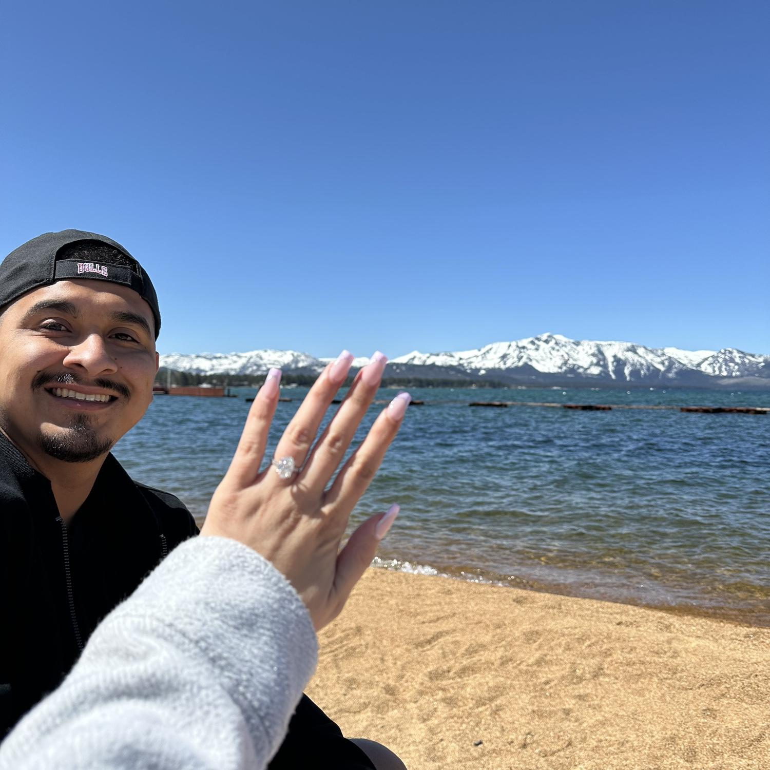 The day after we got engaged!