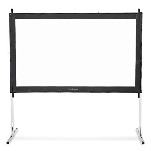 Visual Apex Projector Screen 132HD Portable Indoor/Outdoor Movie Theater Fast-Folding Projector Screen with Stand Legs and Carry Bag HD4K 16:9 format