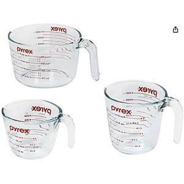 Pyrex Essentials (3-Pack) Glass Measuring Cups Set