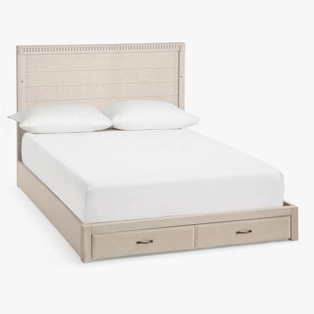 Rory 4-in-1 Storage Full Bed Conversion Kit, Weathered White, UPS