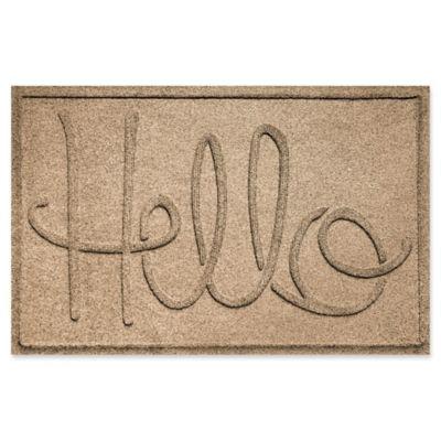Weather Guard™ "Hello" 24-Inch x 36-Inch Door Mat in Camel