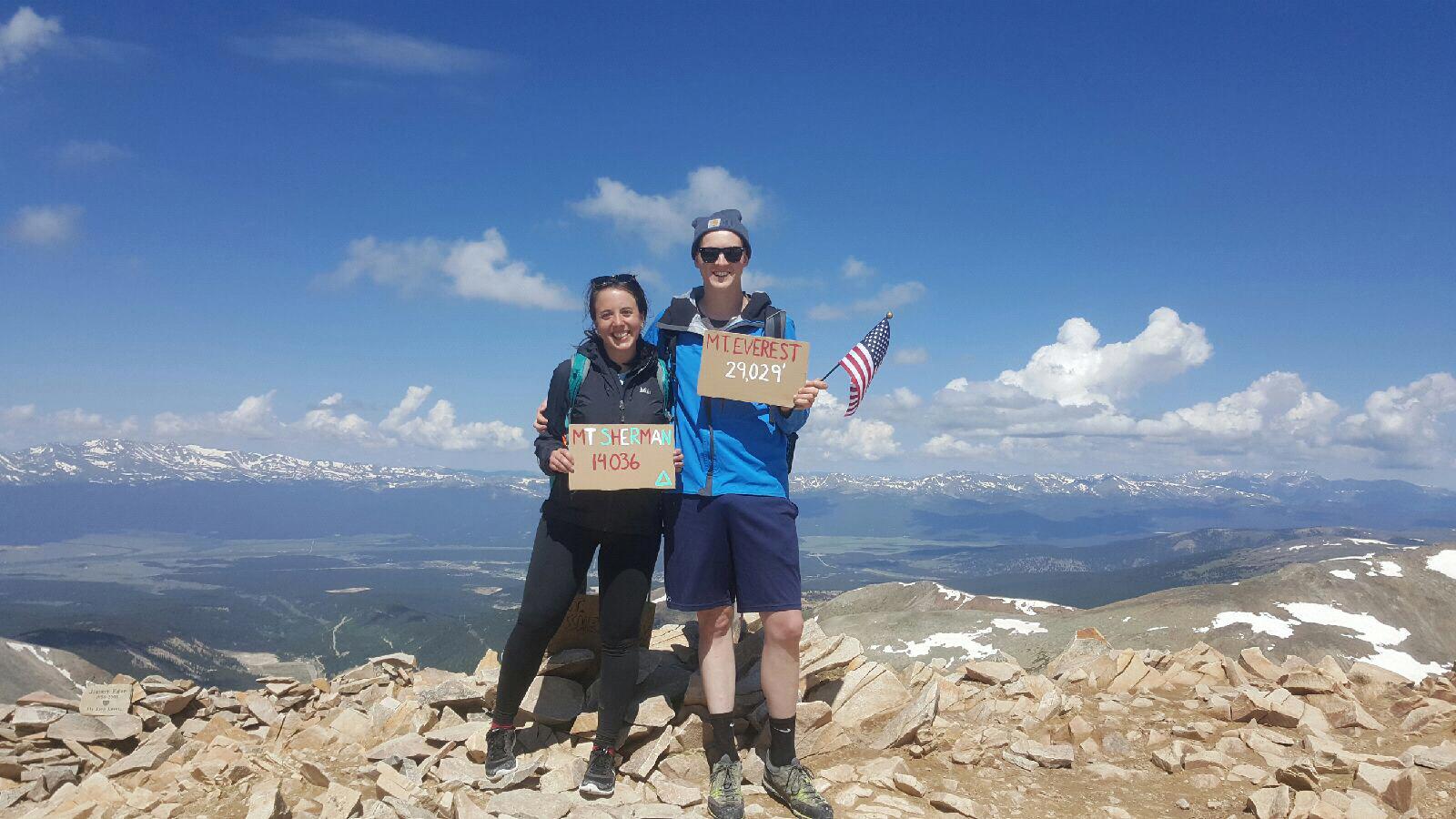 At the top of Mt. Sherman on the 4th of July, 2016