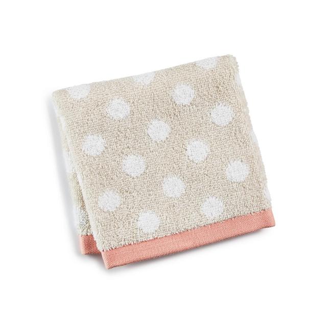 Martha Stewart Collection 13" x 13" Cotton Dot Spa Fashion Wash Towel, Created for Macy's