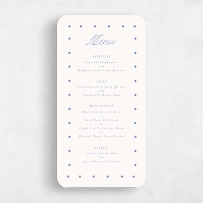 Beige Rounded Wedding Menu - Lirael