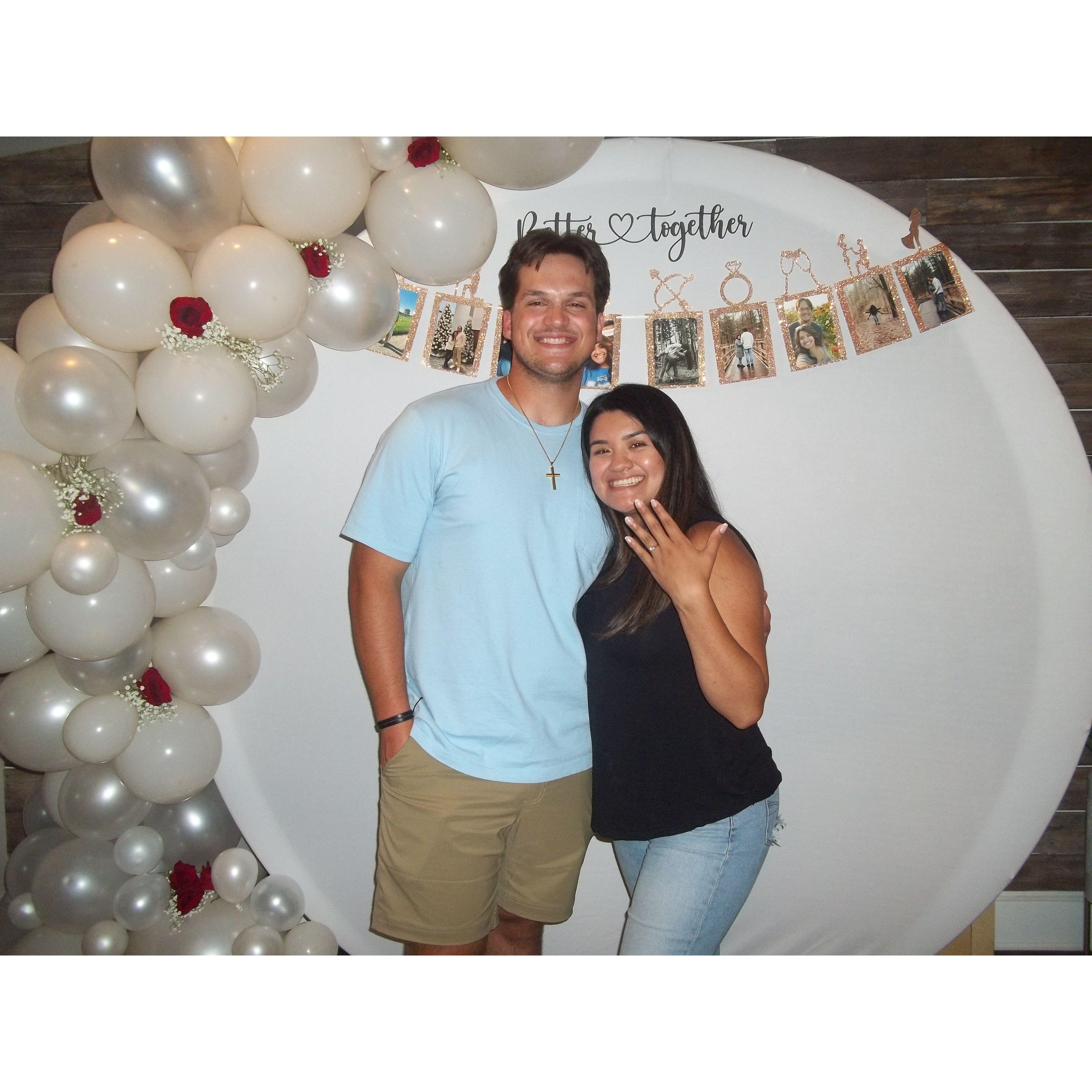 At our surprise Engagement Party!