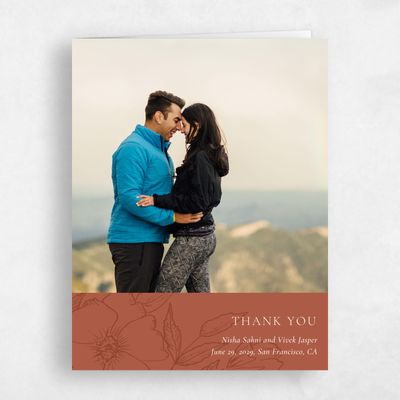 Burnt Orange Wedding Thank You - Cardinell Photo