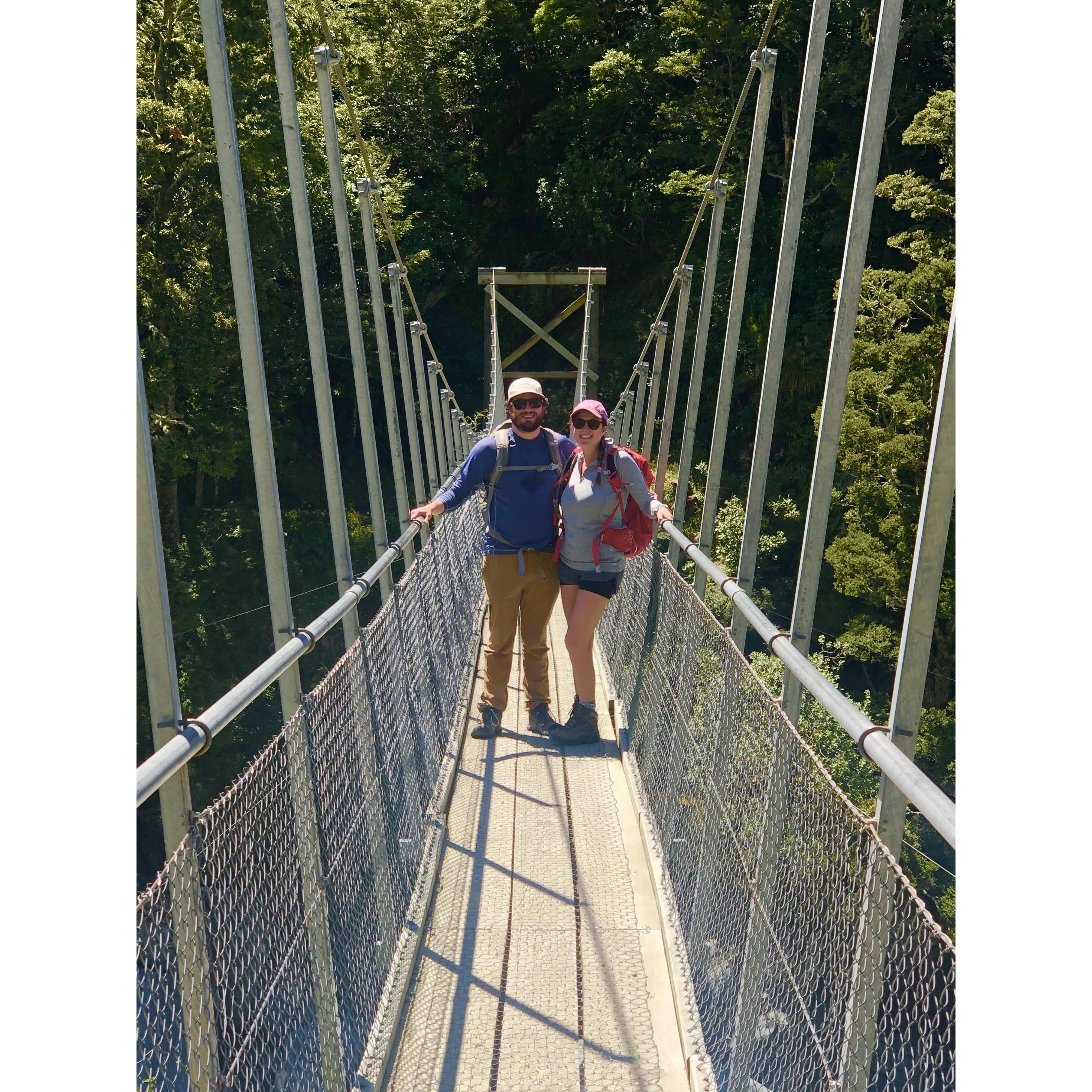 One of their favorite things about New Zealand were all of the beautiful suspension bridges