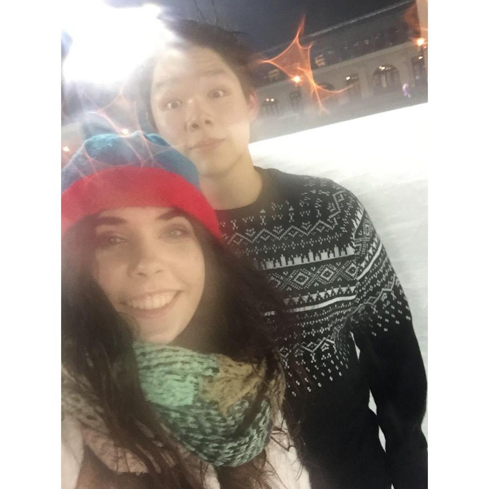 Our first kiss in the snowfall while ice skating - 18.02.2016, Városliget Ice Rink