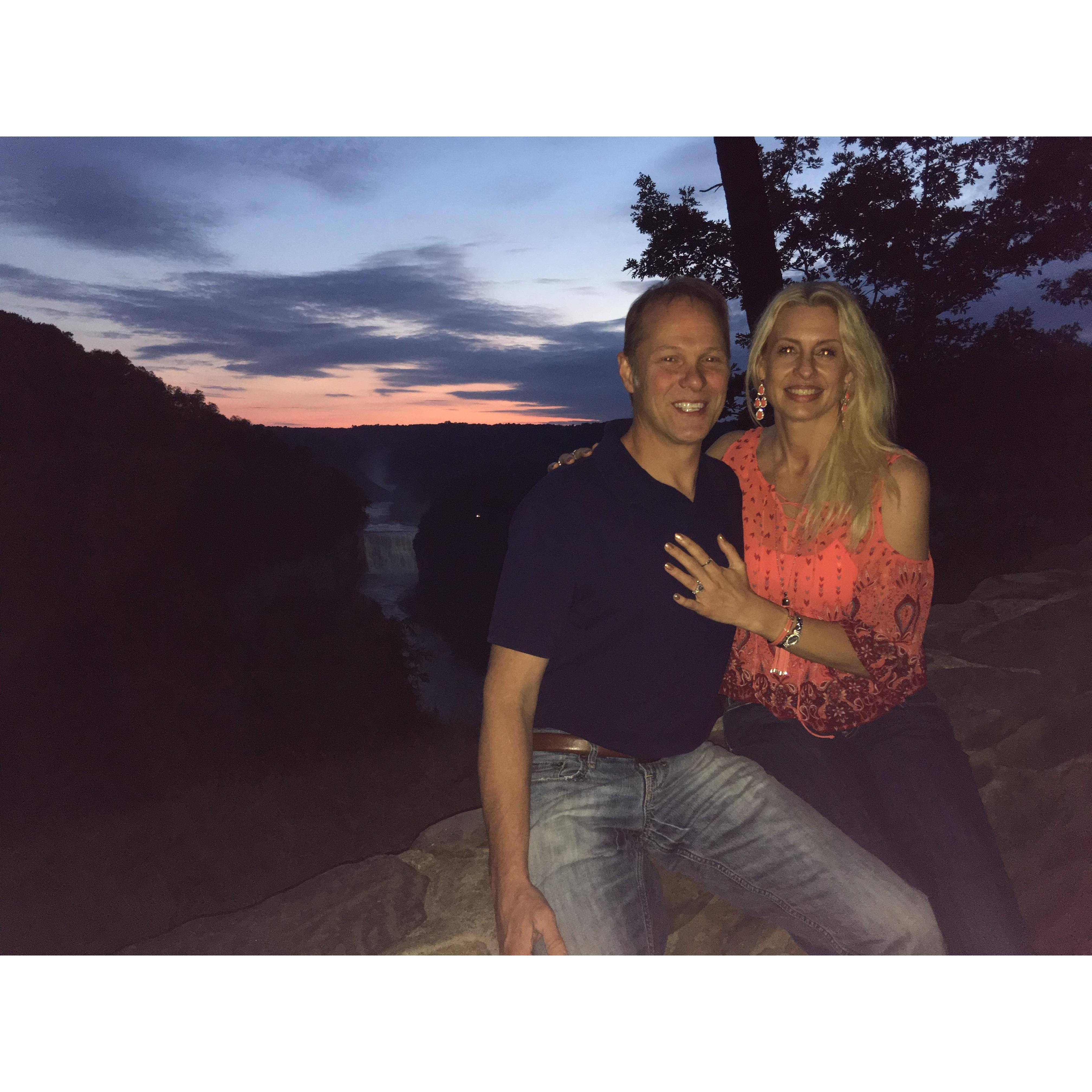 The day we became engaged!! October 14, 2017 at Inspiration Point, Letchworth State Park.
