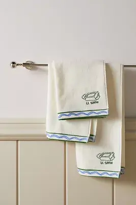 Minnie Cotton Embroidered Icon Hand Towel