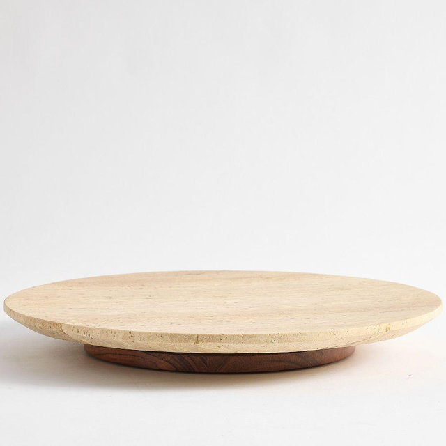 Travertine Marble Lazy Susan - Natural
