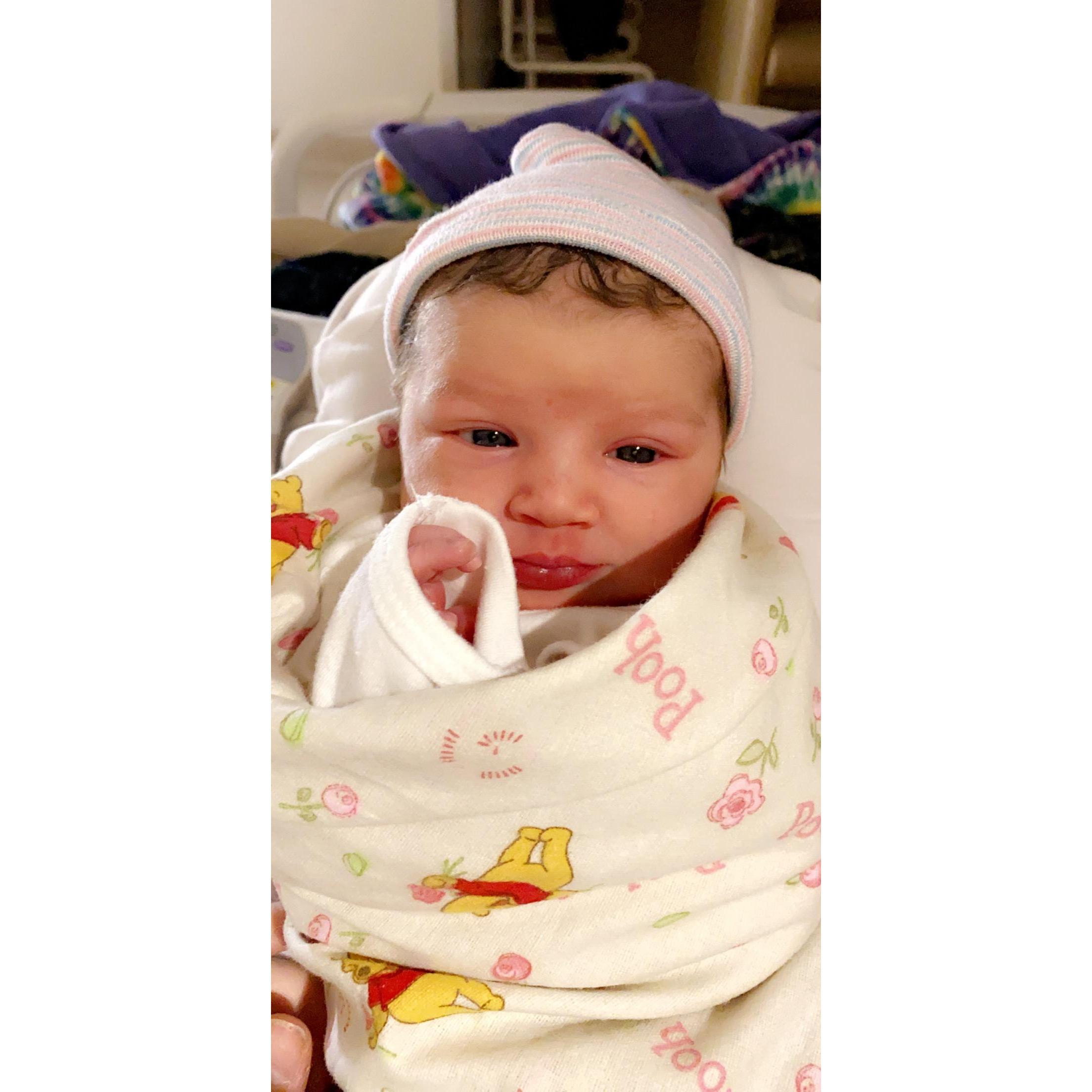 The arrival of Winnie Monroe Hutton.