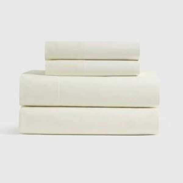 Classic Organic Percale Sheet Set in Ivory