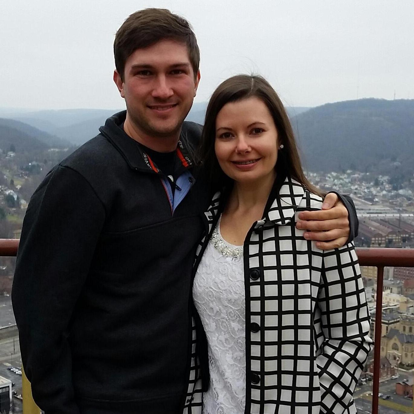 Year 1 - Victoria's first visit to Adam's hometown in Johnstown, PA during Christmas 2016.
