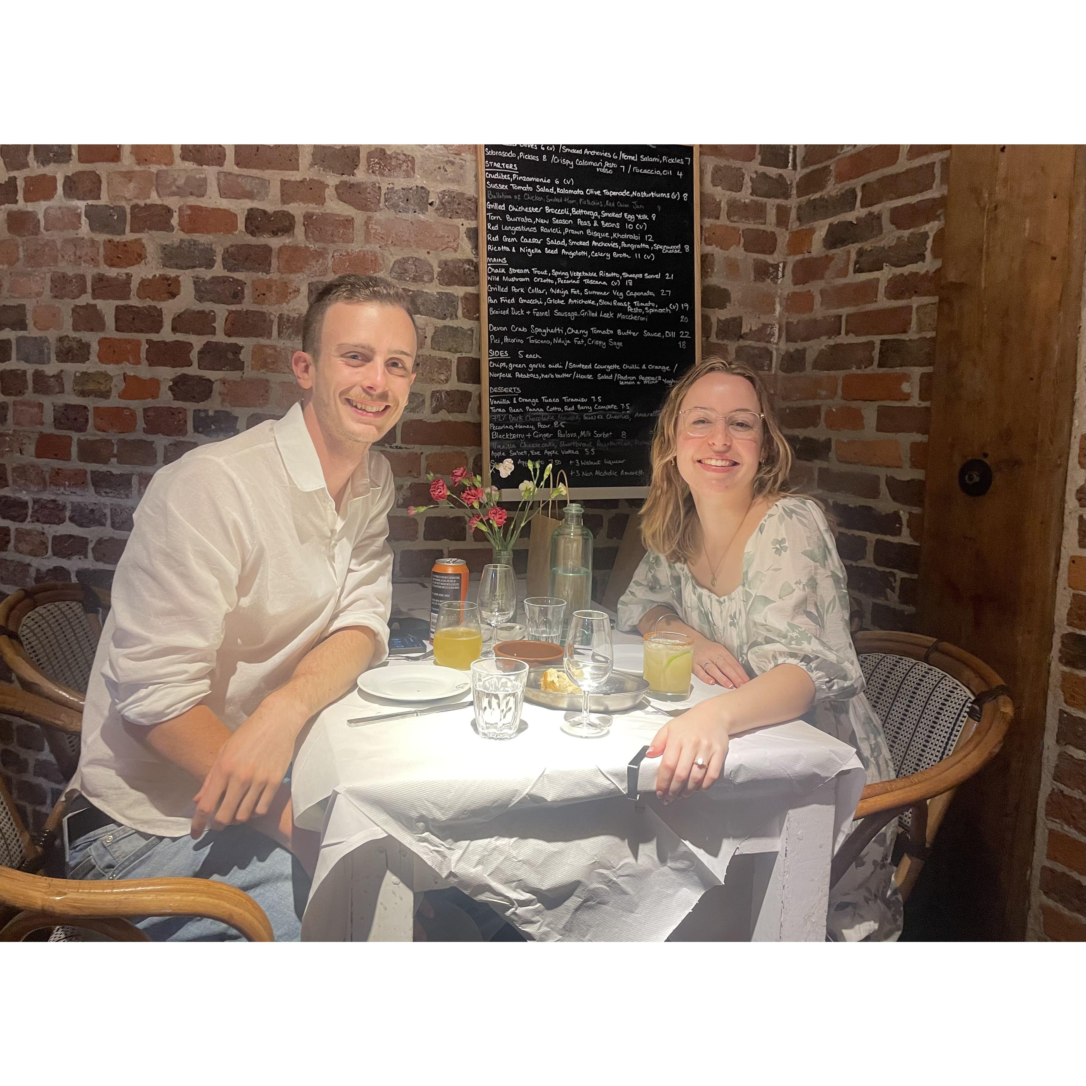 Our engagement dinner