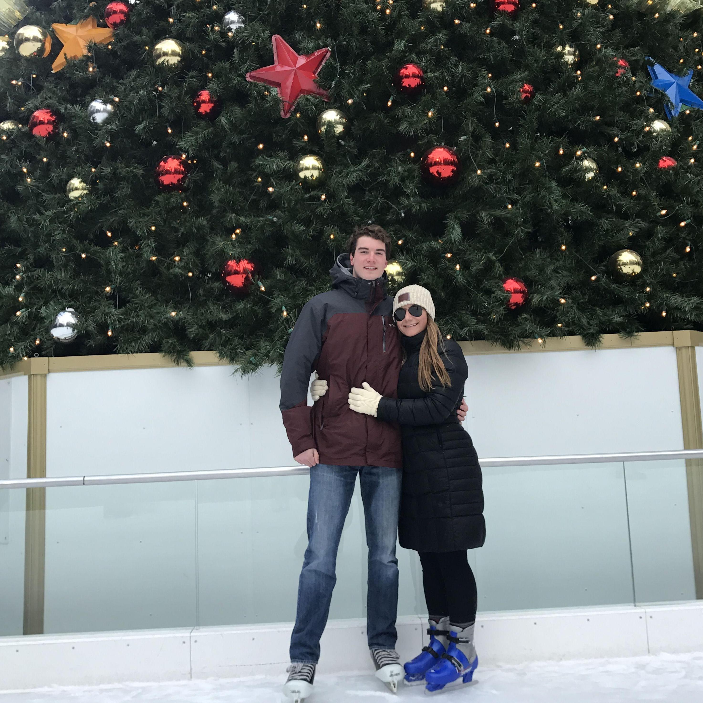 Ice skating in Pittsburgh in college