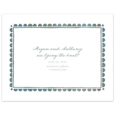 Rich Sage, Blue Wedding Digital Save the Date - Fayvel Landscape