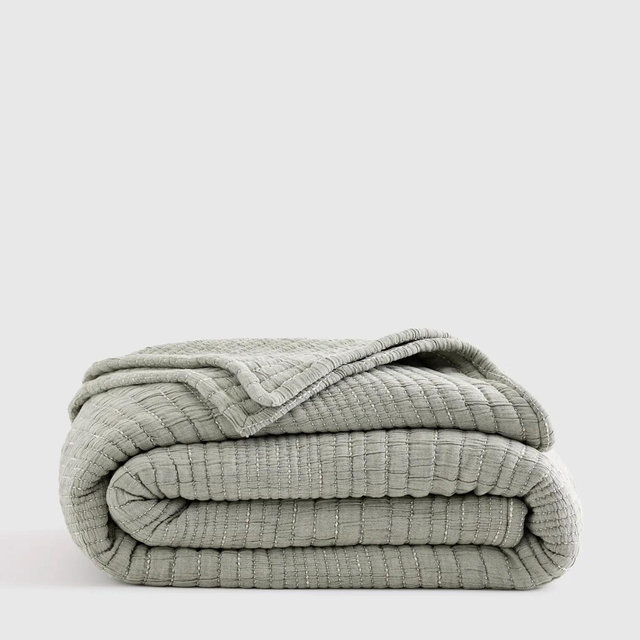 Quince Organic Cotton Channel Quilt, King