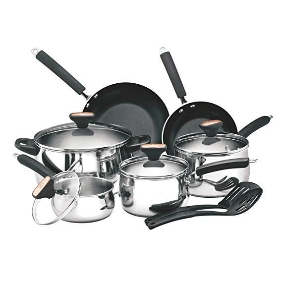 Paula Deen Signature Stainless Steel 12-Piece Cookware Set