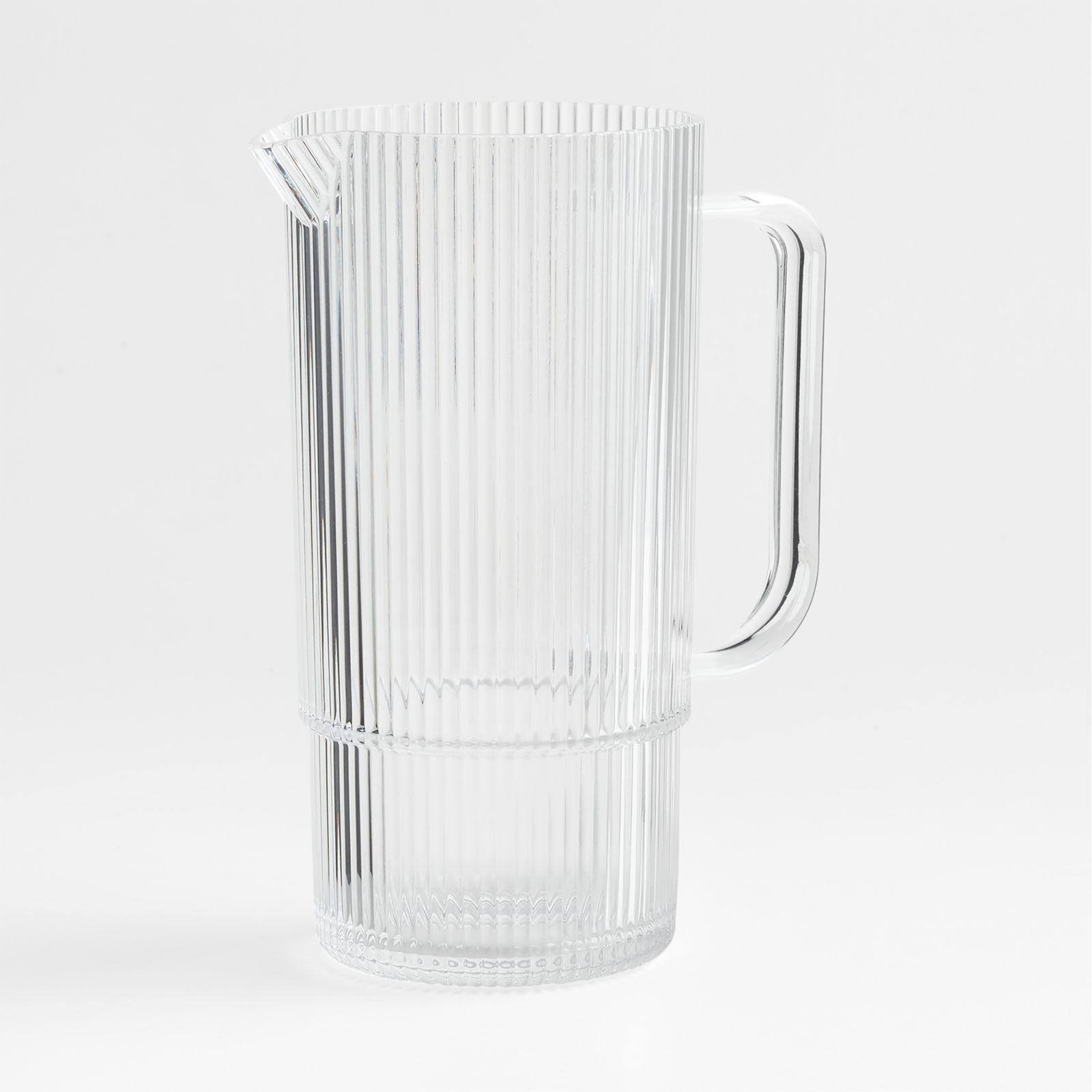 Acrylic Ribbed Pitcher