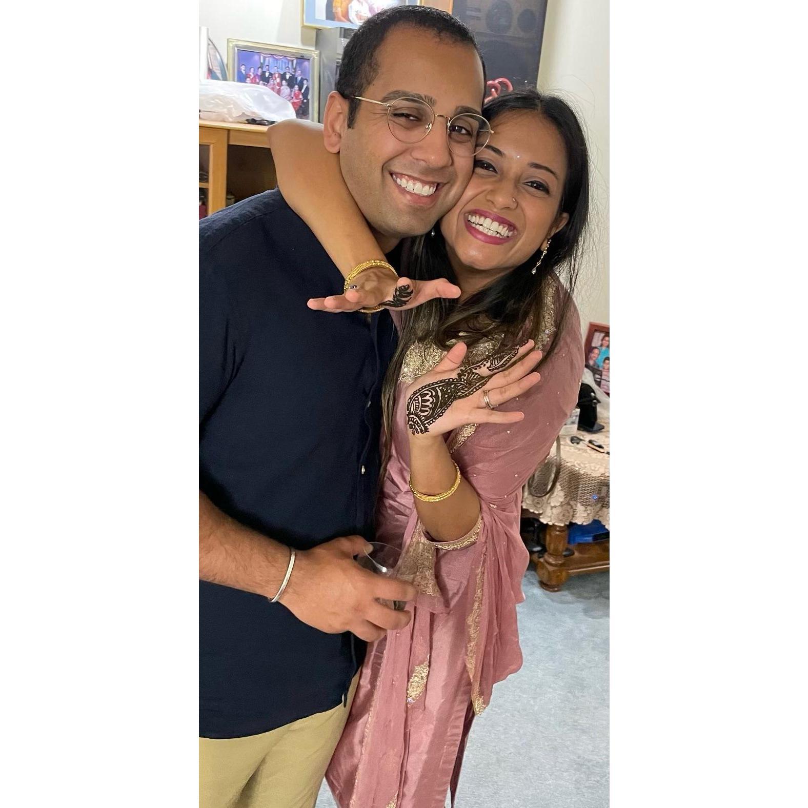 Our mini-Mehendi. July 30, 2021.