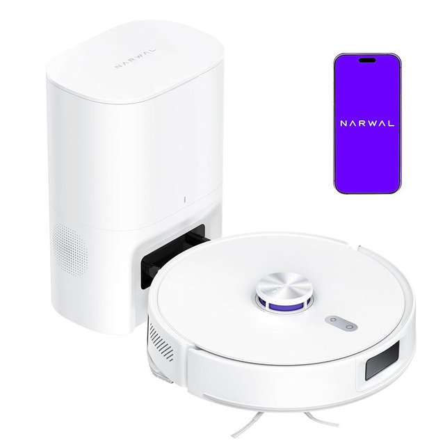 NARWAL Freo S Robot Vacuum and Mop Combo, 8000Pa Suction, 180 Days Hands Free, Self-Emptying Base, LDS Navigation, Obstacle Avoidance, Robot Vacuum Cleaner for Pet Hair & Hard Floors